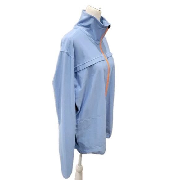 Nike Dri-Fit Full Zip Jacket Women's 1X Blue‎ Long Sleeve Pockets Lightweight - Picture 9 of 13